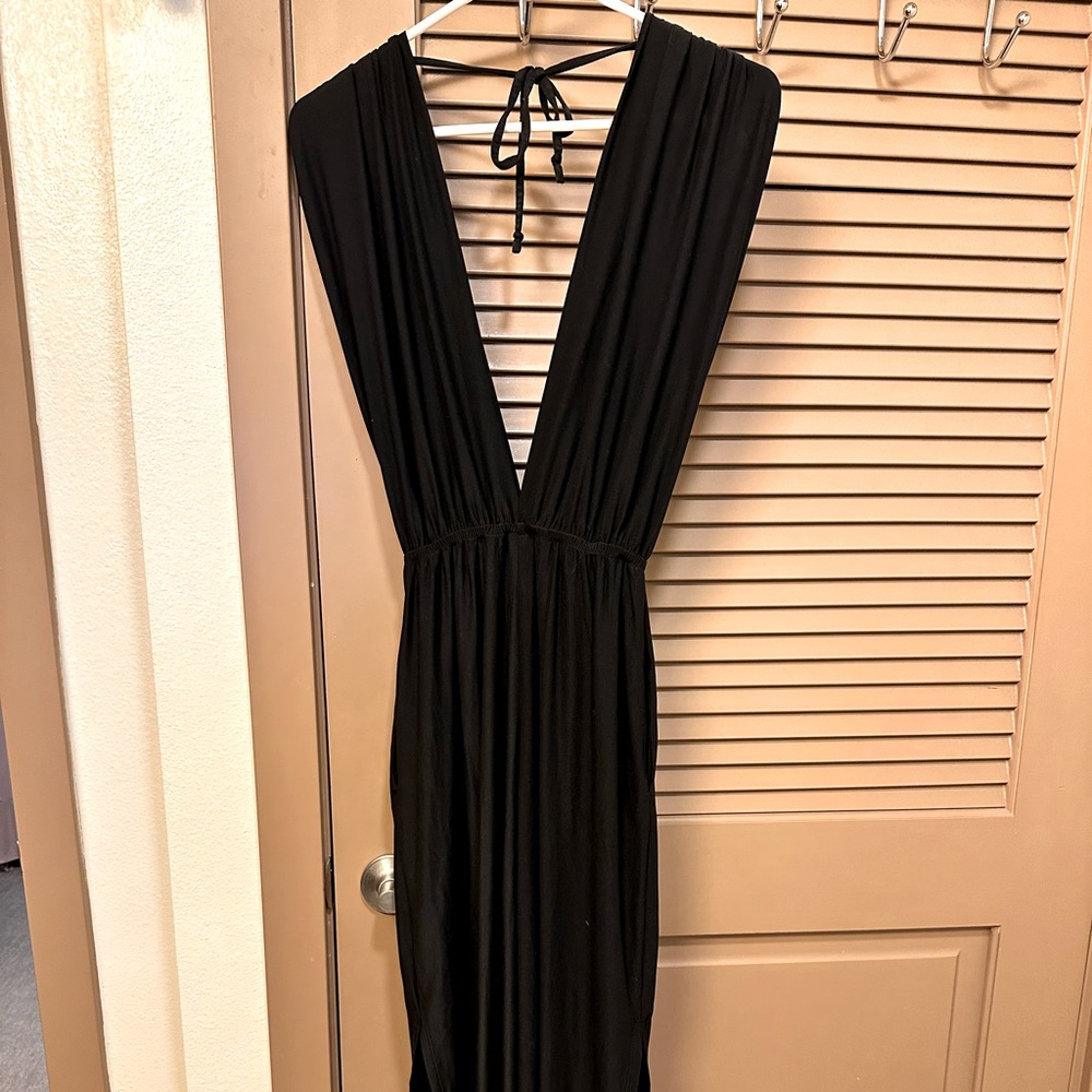We Are Hah black jumpsuit, cropped, deep v neck, worn once, size XS